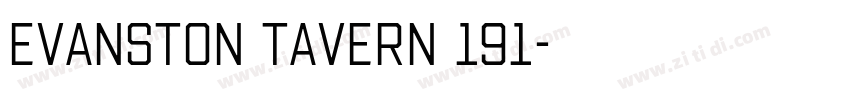 Evanston Tavern 191字体转换